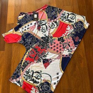 Fashion Nova Zelma Unbalanced Elegant Multicolor Women's Dress size XL